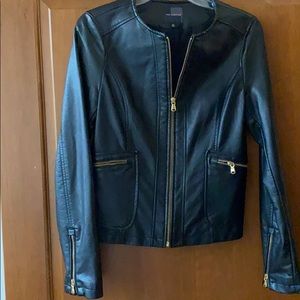Limited black faux-leather jacket